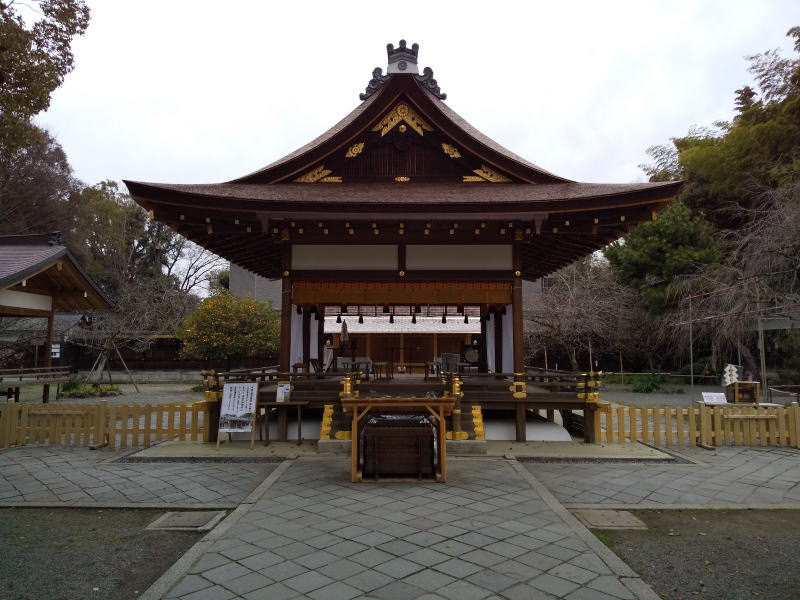 平野神社の拝殿 修復完了 / 京都ブログガイド