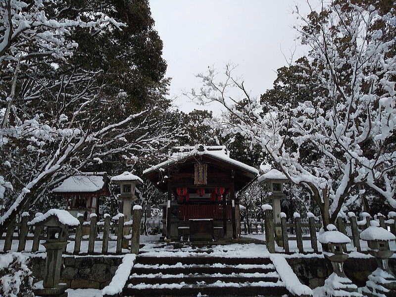 竹中稲荷社 雪景色 / 京都ブログガイド