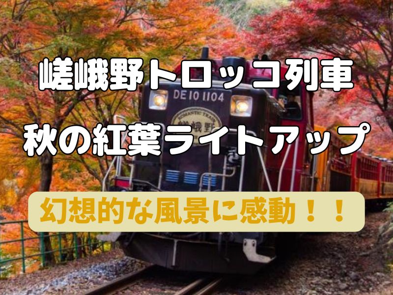 嵯峨野トロッコ列車 秋ライトアップ / 京都観光旅行ガイド