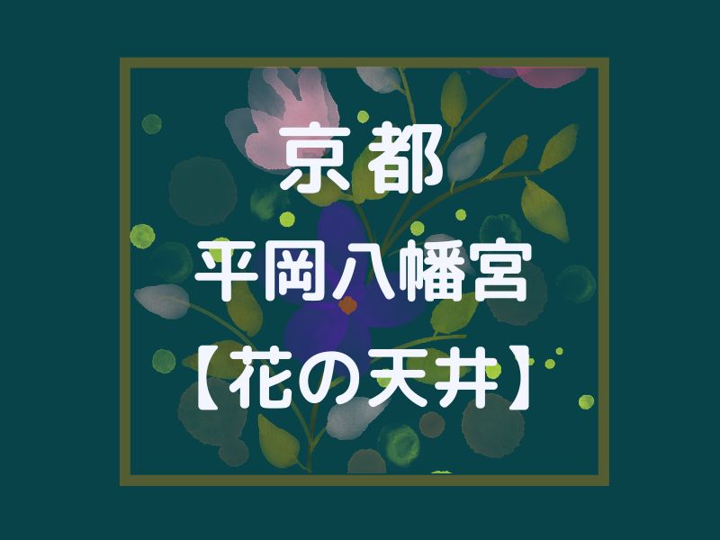 平岡八幡宮 「花の天井」秋の特別拝観 / 京都観光旅行ガイド