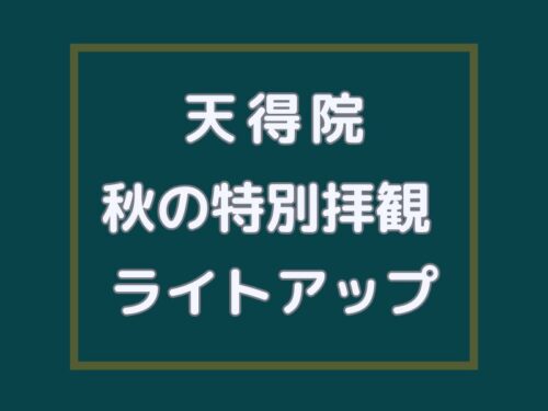 天得院 秋の特別拝観と紅葉ライトアップ / 京都観光旅行ガイド
