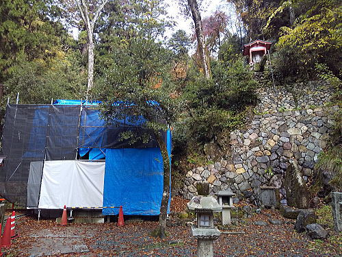 再建中の鬼一法眼社