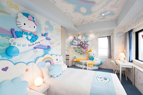 中部国際空港セントレアホテルのキティルーム「Blue Flight」