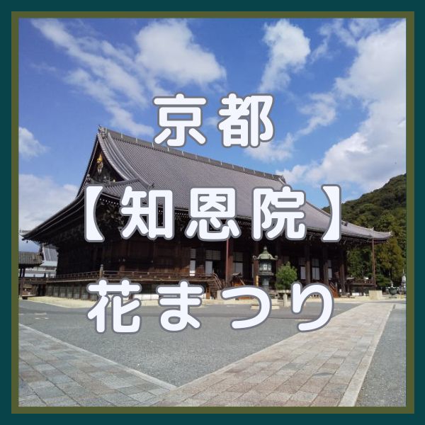 知恩院 花まつり (灌仏会) / 京都観光旅行ガイド