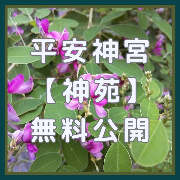平安神宮 神苑の無料公開 2026秋