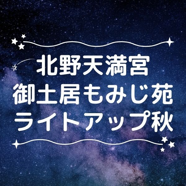 北野天満宮 御土居ライトアップ秋 / 京都観光旅行ガイド